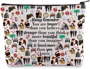 Bolsa de cosméticos Edward Cullen & Bella Swan, regalo para los fanáticos, eres más valiente, fuerte e inteligente de lo que crees, bolsa de maquillaje Edward (Always-moon) - Product Image 1