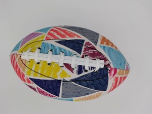 Ballon de rugby officiel personnalisé avec logo, taille 4, en PU/PVC, classique, durable, respirant, haute qualité, règles australiennes et américaines - Product Image 3