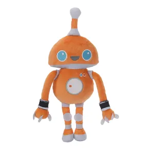 Brinquedo de pelúcia monstro laranja personalizado por atacado robô bichos de pelúcia engraçados