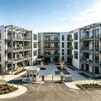 Bâtiments en structure acier préfabriqués sur mesure, appartements modernes de luxe en structure acier