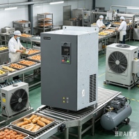 Variateur de fréquence vectoriel 45KW 60HP 380V 3PH pour ligne de transformation alimentaire, compresseur d'air, ventilateur silencieux, sortie stable