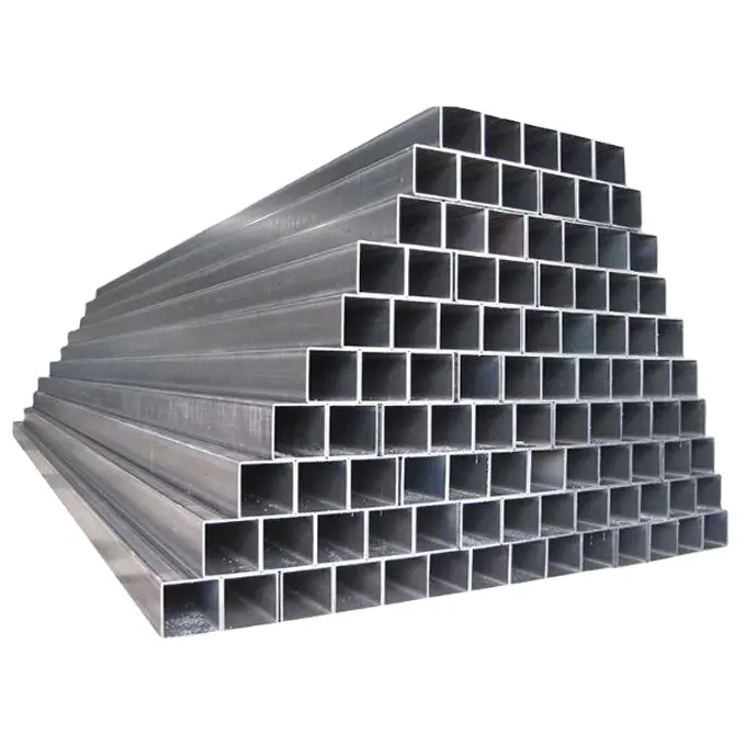 China Factory Hot Sale Astm Standard St37 Hollow Tube Square 2.5 Inch Galvanized Steel Tubing Hot Dip Galvanized Square Pipe