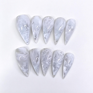 <span class=keywords><strong>Uñas</strong></span> postizas hechas a mano con diseño <span class=keywords><strong>de</strong></span> garra <span class=keywords><strong>de</strong></span> dragón, arte <span class=keywords><strong>de</strong></span> mármol gris, diseño <span class=keywords><strong>de</strong></span> tinta etérea efecto humo, estilo minimalista moderno y a la moda, venta al por mayor. - Product Image 1