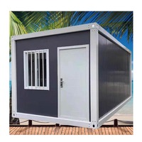 Conteneur de bureau modulaire préfabriqué de 20 pieds, maisonnette prête à être expédiée, bureau portable, pod détachable, maison
