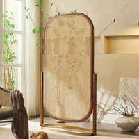 Paravent mobile en rotin tressé de style nordique moderne pour chambre à coucher et entrée de salon, meubles de maison