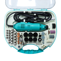 Kit d'outils rotatifs électriques mini-meuleuses 130W, 211 pièces, avec arbre flexible pour polissage, gravure et sculpture