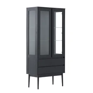 Fechadura multifuncional, fechadura moderna casa móveis simples armário italiano luxo vidro lateral