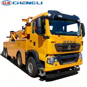 รถยกขนาดใหญ่พิเศษ Sinotruk HOWO 8x4 แบบปรับแต่งได้ พร้อมระบบเครนไฮดรอลิกเต็มรูปแบบ สำหรับกู้ภัยยานพาหนะในงานเหมือง - Product Image 4