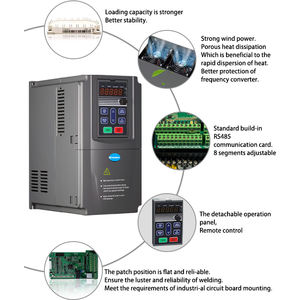 7,5kW 11kW 15kW 18,5kW 22kW 1-fase 3-fase VFD 220V 380V Frequentieomvormers Converters AC VFD-aandrijving voor motorsnelheidsregelaar - Product Image 4