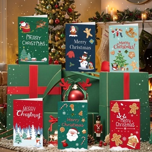 Conjunto de Cartões de Saudação de Luxo com Envelopes e Adesivos de Selagem em Folha Dourada, Embalagem de Presentes para Festas, Atacado para o Natal - Product Image 4