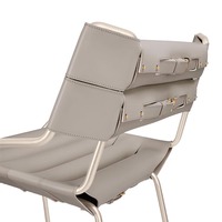 Chaise simple en bois massif avec tabouret de siège de forme spéciale Chaise de salon design pour la maison Villa Hôtel Meubles de salle de repos