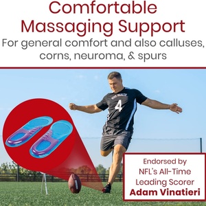 Gel Insoles for Shoes - Shoe Inserts for Walking, <b>Running</b>, Hiking, Plantar Fasciitis, Flat Feet - Fit Sneakers, Boots - Product Image 3