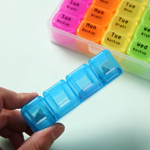 Organizador de pastillas a prueba de humedad 7 días 4 veces al día pastillero semanal mañana mediodía noche pastillero 28 Gird Mediciation para todos los medicamentos - Product Image 2