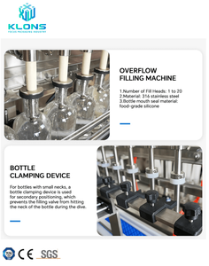<strong>20</strong>-Head 5000-6000BPH Complete <strong>Automatic</strong> Overflow Filling Machine for Beverage 500ML Laundry Detergent Glass Packaging Motor Core - Product Image 5