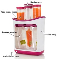 Station de préparation manuelle pour aliments pour bébés sans BPA, avec sac de conservation et presse-purée pour jus frais