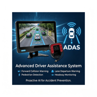 Caméra embarquée tout-en-un MDVR 4G WiFi 10,1 pouces 5 canaux OEM personnalisée avec écran, IA, ADAS, DMS, BSD et système de gestion de flotte, enregistreur vidéo