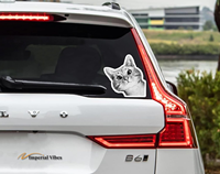 Autocollants personnalisés en vinyle imperméable imprimés UV, autocollants personnalisés pour pare-chocs et vitres de voiture