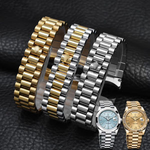 Correa de Repuesto de Acero Inoxidable de 20 mm y 3 Eslabones para Reloj Rol-e-x Oy-ster Per-petual <span class=keywords><strong>Datejust</strong></span> - Product Image 2