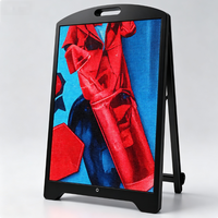 Nouvel afficheur numérique LED portable d'extérieur 16:9 P2.5/P2, support publicitaire mobile A-Board, pliable pour magasin et ascenseur, IP65