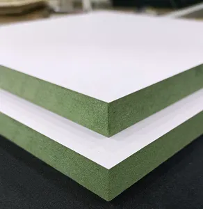 12 mm 18mm MDF Board Fibra Flexível Madeira Grão Branco Preto Melamina MDF Board