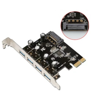 Chất lượng cao 4-<span class=keywords><strong>Port</strong></span> <span class=keywords><strong>USB</strong></span> 3.0 PCI-Express 3.0 X1 kim loại mở rộng Card Adapter trong kho - Product Image 4