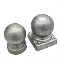 Composants décoratifs en fer forgé galvanisé, embout carré de 40 mm et 50 mm, anti-corrosion, pour balustrades et clôtures