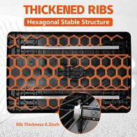 Carretilla de Plataforma Plegable con 5 Ruedas Giratorias de 360° de 6'', Capacidad de 1600 Libras, Carretilla de Mano de Alta Resistencia