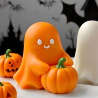 Moule en silicone 3D Citrouille Fantôme pour bougies d'Halloween, fabrication de bougies d'aromathérapie, bricolage fait main, décoration intérieure pour adultes, artisanat