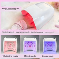 Lampe à ongles rechargeable blanche minimaliste 126W avec détection intelligente, séchoir UV LED, machine à polymériser le vernis gel et éclaircissant à la lumière rouge