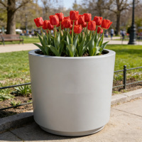 Jardinière sur pied en métal thermolaqué, grande taille, personnalisable, minimaliste, simple, écologique et durable, pour maison, jardin et centre commercial