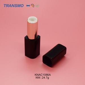Tubos de Lápiz Labial Cuadrados Negros, Botellas de Lápiz Labial con Etiqueta Personalizada, Tubos de Bálsamo Labial de Lujo, Tubos de Plástico para Lápiz Labial - Product Image 3