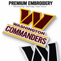 Écussons brodés personnalisés pour équipe de football américain, logo des Washington Commanders, à coudre ou à repasser sur les vêtements, les chapeaux, les vestes