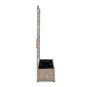 Jardinera Elevada Moderna con Certificación <span class=keywords><strong>FSC</strong></span>, <span class=keywords><strong>de</strong></span> <span class=keywords><strong>Madera</strong></span> <span class=keywords><strong>de</strong></span> Cedro, con Enrejado, Grande, para Exteriores, Color Gris Oscuro, para Jardinería Doméstica - Product Image 2