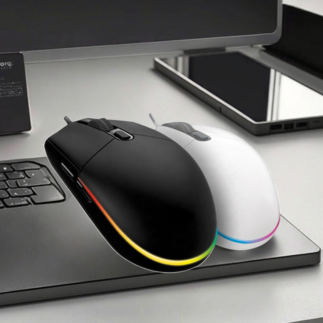 Professional Mini LG100 RGB Wired Gaming Mouse with USB LED Backlit Keyboard Optical Tracking Stock