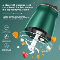 Pengolah Makanan Bayi Elektrik Kaca Cina Rumah Tangga Kecil Multi-Fungsi Penggiling Daging Puree Pencampur Bubur Nasi Mesin Masak