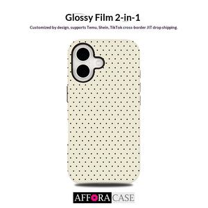 <span class=keywords><strong>Funda</strong></span> Protectora 2 en 1 para Teléfono Móvil 17/16promax, de TPU, Resistente a Golpes, con Diseño de Lunares, Transferencia Térmica, Gran Venta - Product Image 3