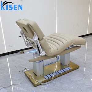 Kisen 4 Motors Electric Adjustable Beauty Bed Tattoo Chair Customized Lash Facial Bed for Salon Aesthetics Shop with Led Light - Product Image 6