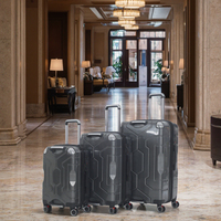 Personnalisable 20 '/24'/28 '/360-Degree Wheel Hard Shell Grey Trolley Case Set PC Aluminium Bagages Spinner Business Travel Unisex