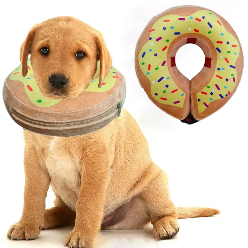 Hot bán phổ biến mềm vật nuôi phục hồi cổ áo không chặn tầm nhìn e-cổ Áo Donut bảo vệ Inflatable cổ áo cho chó và mèo