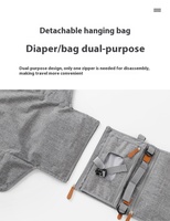 Sac suspendu multifonctionnel de grande capacité pour poussette Tapis à langer portable et imperméable pour bébé Tapis à langer à la mode