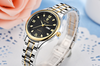 Montre-bracelet décontractée à quartz TEVISE T8122Q pour femme avec calendrier, date et jour, étanche au quotidien, bracelet en acier inoxydable, idéale pour les affaires