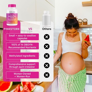 Complément alimentaire de vitamines prénatales certifié GMP avec folate méthylé, DHA végétalien et fer pour femmes, 60 capsules - Product Image 3