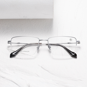 Gafas de Titanio Rectangulares con Montura Completa, Ligeras, Unisex, para Adultos, Monturas para Corrección de la Visión, Color Sólido - Product Image 4