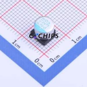 Condensateur solide SMD APXF6R3ARA221MF61G, D6.3xL5.8mm (Capacité : 220uF) (Précision : 20%) Tension nominale : 6.3V - Product Image 1