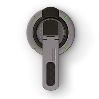 Support de téléphone universel rotatif à 360° en alliage d'aluminium magnétique double face avec anneau souple et bouton de fixation anti-stress