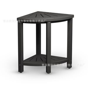 Tabouret d'angle de salle de bain en bois Lu Hai, taille personnalisable avec étagère, pour utilisation aux toilettes et sous la douche - Product Image 5