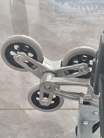 Chariot d'escalier pliable en aluminium léger avec poignée télescopique pour le transport de marchandises