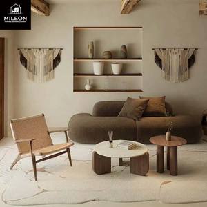 Canapé droit <span class=keywords><strong>de</strong></span> style mi-siècle crème pour chambre à coucher, boutique <span class=keywords><strong>de</strong></span> vêtements, <span class=keywords><strong>salon</strong></span> <span class=keywords><strong>de</strong></span> beauté, hall d'hôtel, bureau, <span class=keywords><strong>salon</strong></span>, zone <span class=keywords><strong>de</strong></span> réception - Product Image 4