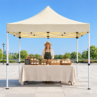 Tente de carport pop-up multifonctionnelle 15x15 pieds pour les vendeurs de marchés nocturnes et le stationnement extérieur, logo personnalisé disponible