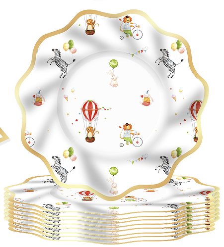 Assiette en carton de 10,5 pouces